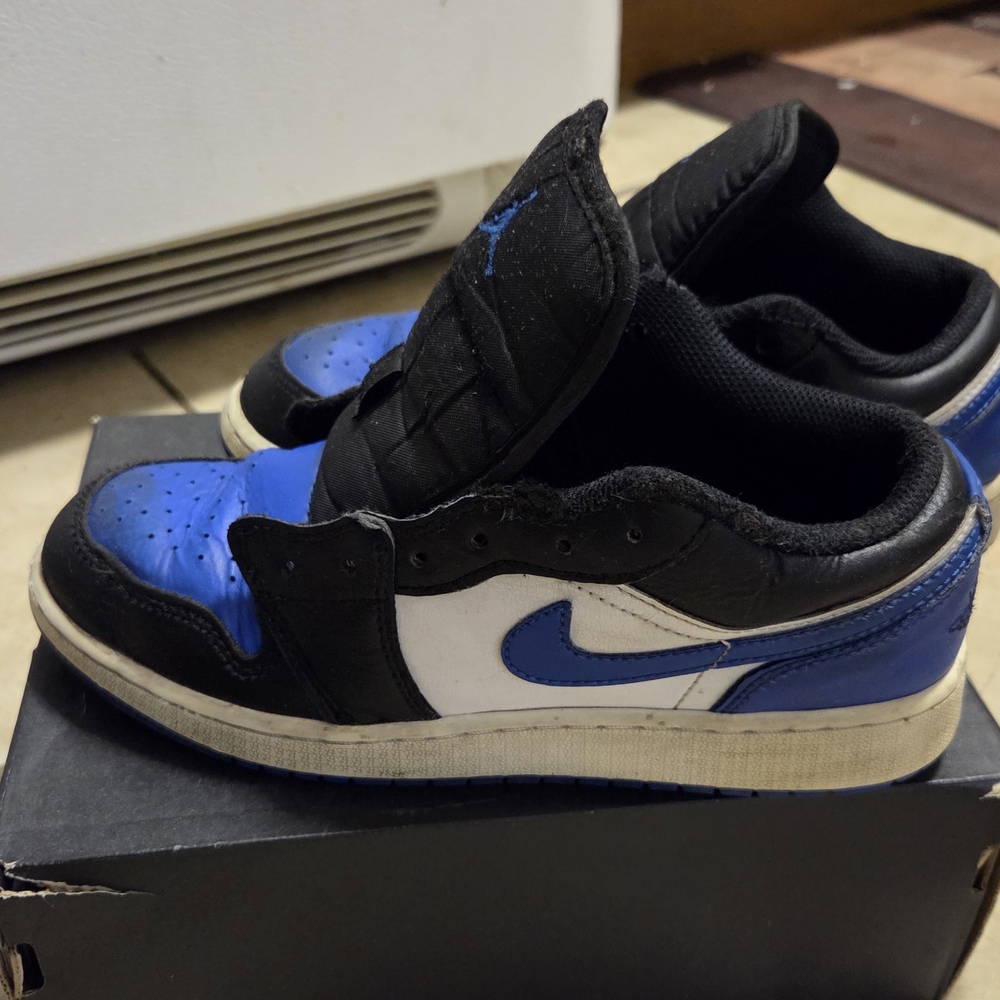 Jordan Kids Black, Blue, and White Sneakers